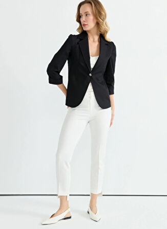 Selen Standart Siyah Kadın Ceket 25YSL1474