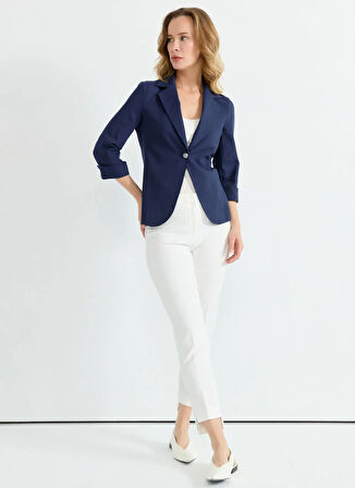 Selen Standart Lacivert Kadın Ceket 25YSL1474