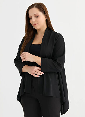 Selen Normal Siyah Kadın Ceket 25YSL1482-BB