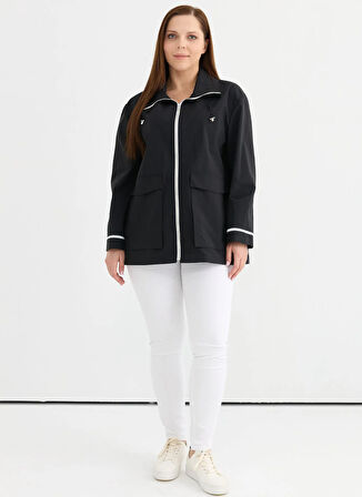 Selen Siyah Kadın Trençkot 25YSL9458-BB