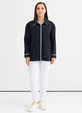 Selen Lacivert Kadın Trençkot 25YSL9458-BB