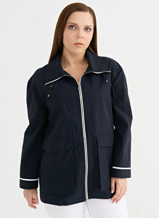 Selen Lacivert Kadın Trençkot 25YSL9458-BB