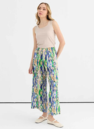 Selen Normal Bel Standart Yeşil Kadın Pantolon 25YSL5375