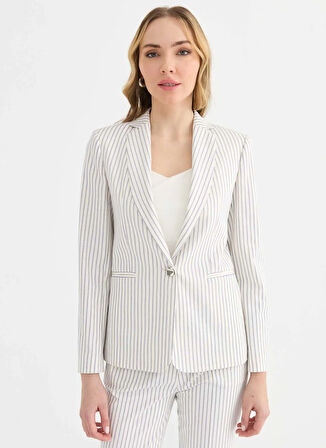 Selen Standart Ekru Kadın Ceket 25YSL1479