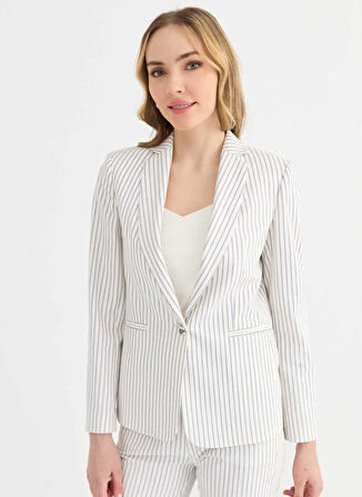 Selen Standart Ekru Kadın Ceket 25YSL1479
