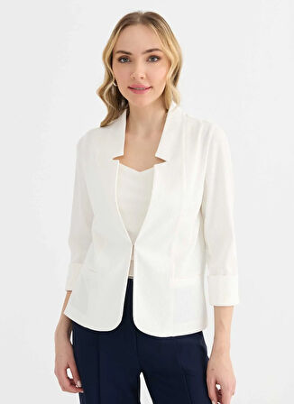Selen Standart Ekru Kadın Ceket 25YSL1465