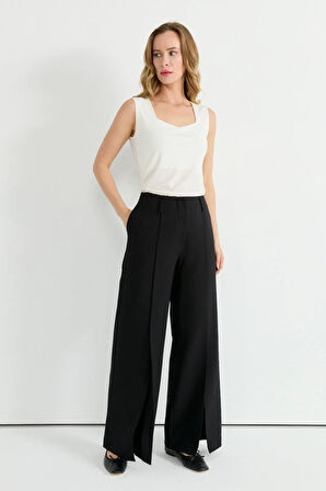 Selen Normal Bel Standart Siyah Kadın Pantolon 25YSL5393
