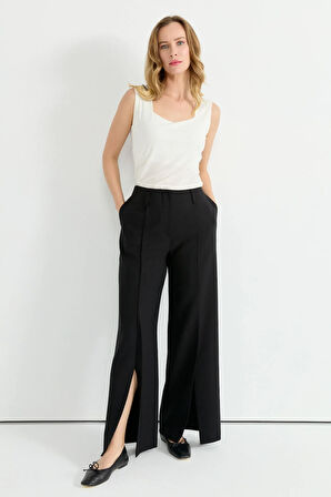 Selen Normal Bel Standart Siyah Kadın Pantolon 25YSL5393