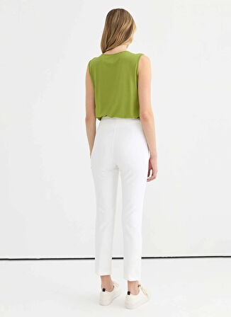 Selen Normal Bel Standart Ekru Kadın Pantolon 25YSL5394
