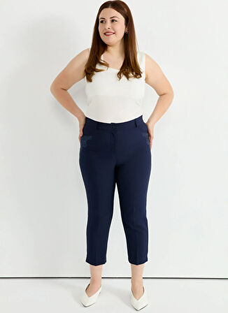 Selen Normal Bel Normal Lacivert Kadın Pantolon 25YSL5391