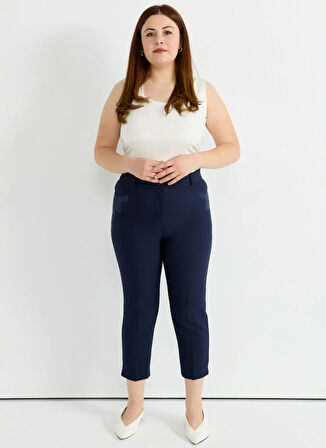 Selen Normal Bel Normal Lacivert Kadın Pantolon 25YSL5391