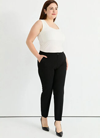 Selen Normal Bel Normal Siyah Kadın Pantolon 25YSL5392