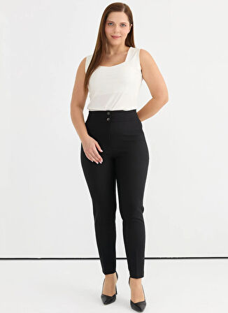 Selen Normal Bel Normal Siyah Kadın Pantolon 25YSL5395