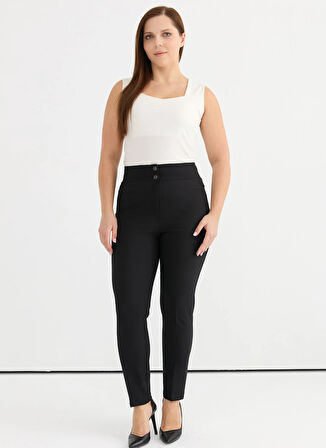 Selen Normal Bel Normal Siyah Kadın Pantolon 25YSL5395