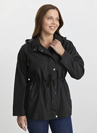 Selen Siyah Kadın Trençkot 25KSL9508