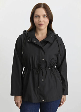 Selen Siyah Kadın Trençkot 25KSL9508