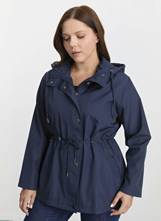 Selen Lacivert Kadın Trençkot 25KSL9508