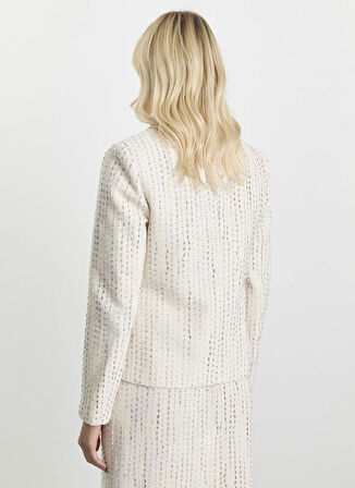 Selen Standart Ekru Kadın Ceket 25KSL1533