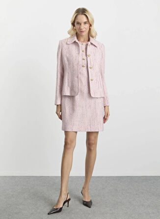 Selen Standart Pembe Kadın Ceket 25KSL1533