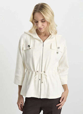 Selen Standart Ekru Kadın Ceket 25KSL1536