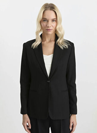 Selen Standart Siyah Kadın Ceket 25KSL1537