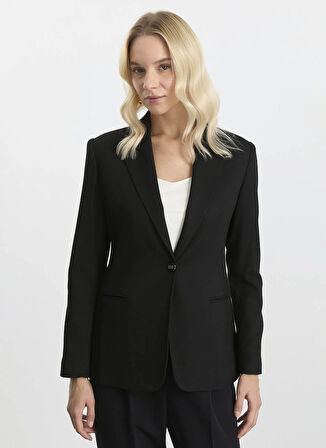 Selen Standart Siyah Kadın Ceket 25KSL1537