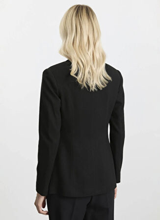 Selen Standart Siyah Kadın Ceket 25KSL1537