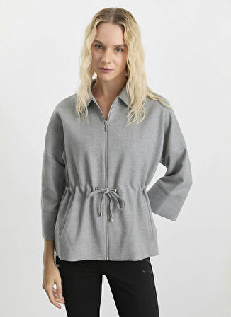 Selen Standart Gri Kadın Ceket 25KSL1538