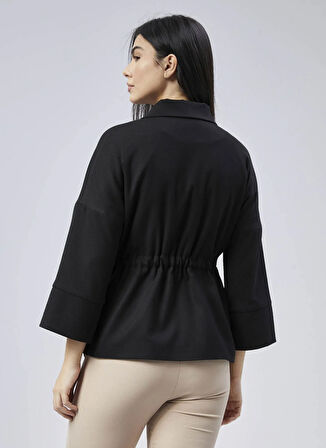 Selen Standart Siyah Kadın Ceket 25KSL1538