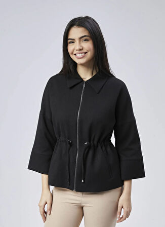 Selen Standart Siyah Kadın Ceket 25KSL1538