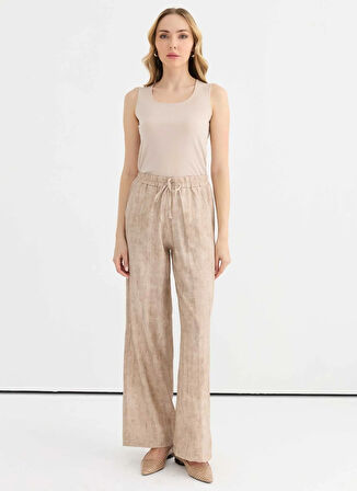 Selen Normal Bel Standart Bej Kadın Pantolon 25YSL5396
