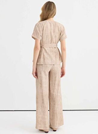 Selen Normal Bel Standart Bej Kadın Pantolon 25YSL5396