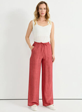 Selen Normal Bel Standart Mercan Kadın Pantolon 25YSL5396