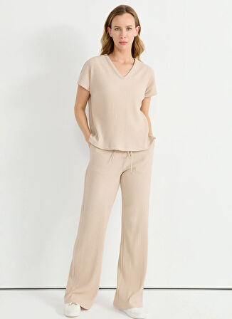 Selen Normal Bel Standart Bej Kadın Pantolon 25YSL5397