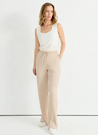 Selen Normal Bel Standart Bej Kadın Pantolon 25YSL5397