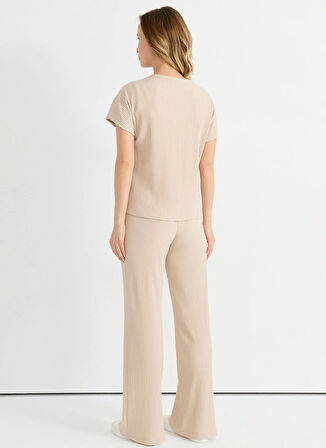 Selen Normal Bel Standart Bej Kadın Pantolon 25YSL5397