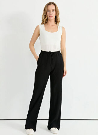 Selen Normal Bel Standart Siyah Kadın Pantolon 25YSL5397