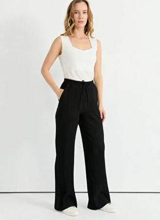 Selen Normal Bel Standart Siyah Kadın Pantolon 25YSL5397