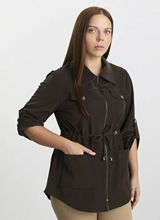 Selen Kahve Kadın Trençkot 25KSL9512