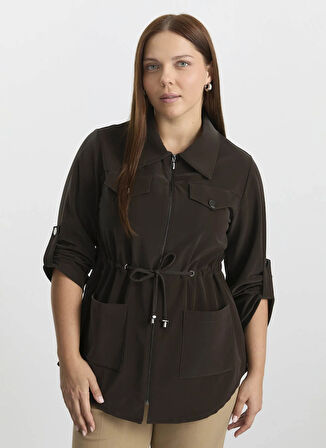 Selen Kahve Kadın Trençkot 25KSL9512