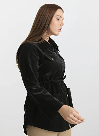 Selen Siyah Kadın Trençkot 25KSL9512