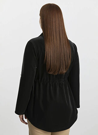 Selen Siyah Kadın Trençkot 25KSL9512