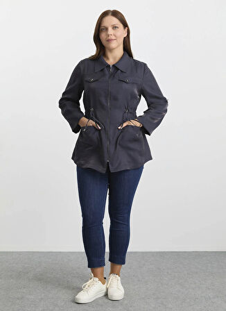 Selen Normal Lacivert Kadın Ceket 25KSL1544