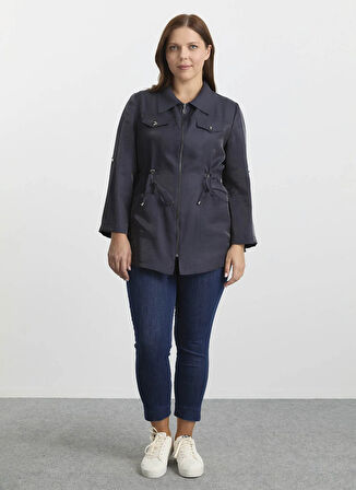 Selen Normal Lacivert Kadın Ceket 25KSL1544