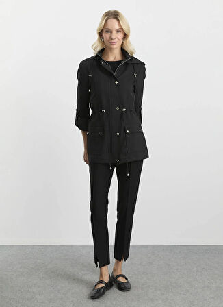 Selen Siyah Kadın Trençkot 25KSL9517