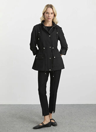 Selen Siyah Kadın Trençkot 25KSL9517