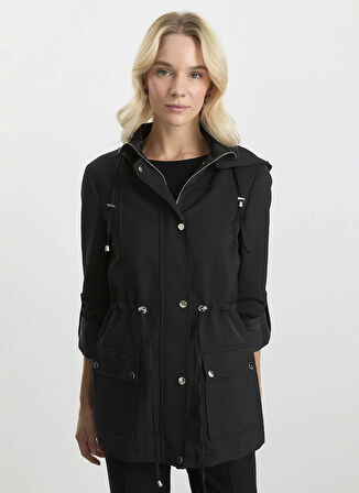 Selen Siyah Kadın Trençkot 25KSL9517