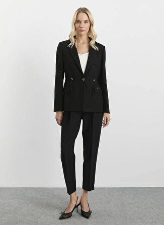 Selen Standart Siyah Kadın Ceket 25KSL1545