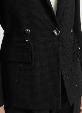 Selen Standart Siyah Kadın Ceket 25KSL1545