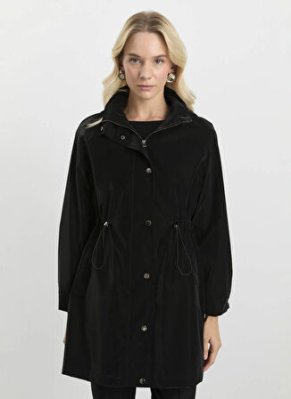 Selen Siyah Kadın Trençkot 25KSL9522